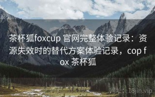 茶杯狐foxcup 官网完整体验记录：资源失效时的替代方案体验记录，cop fox 茶杯狐