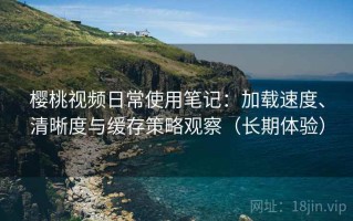 樱桃视频日常使用笔记：加载速度、清晰度与缓存策略观察（长期体验）