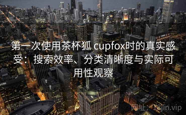 第一次使用茶杯狐 cupfox时的真实感受：搜索效率、分类清晰度与实际可用性观察-第2张图片