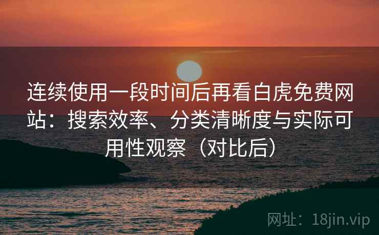 连续使用一段时间后再看白虎免费网站：搜索效率、分类清晰度与实际可用性观察（对比后）-第1张图片